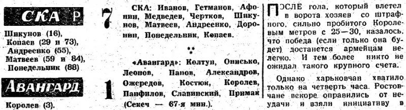 СКА (Ростов-на-Дону) - Авангард (Харьков) 7:1. Нажмите, чтобы посмотреть истинный размер рисунка