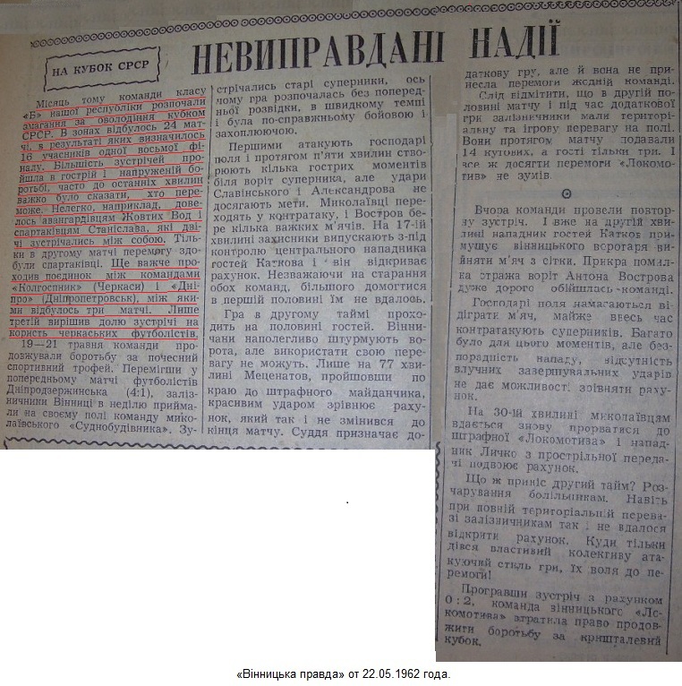 Колгоспник (Черкассы) - Днепр (Днепропетровск) 0:0 д.в. жреб. +:-