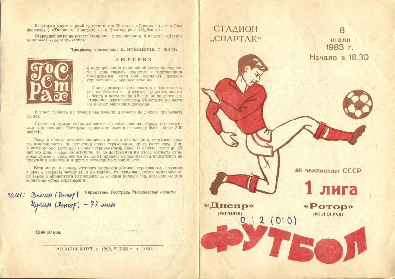 Днепр (Могилев) - Ротор (Волгоград) 0:2. Нажмите, чтобы посмотреть истинный размер рисунка