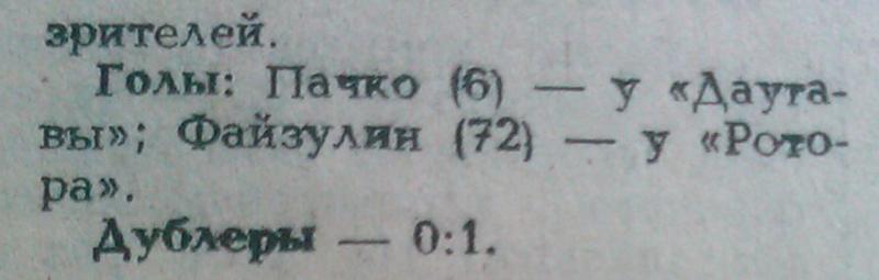 Даугава (Рига) - Ротор (Волгоград) 1:1. Нажмите, чтобы посмотреть истинный размер рисунка