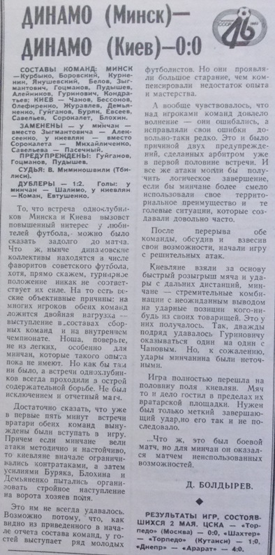 Динамо (Минск) - Динамо (Киев) 0:0