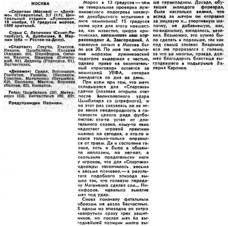 Спартак (Москва) - Динамо (Ставрополь) 3:1. Нажмите, чтобы посмотреть истинный размер рисунка