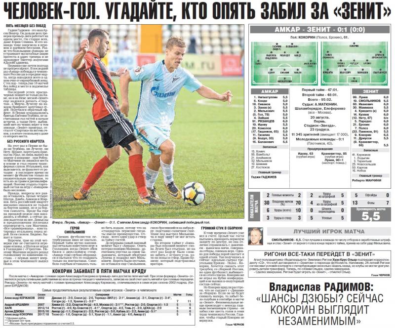 Амкар (Пермь) - Зенит (Санкт-Петербург) 0:1. Нажмите, чтобы посмотреть истинный размер рисунка