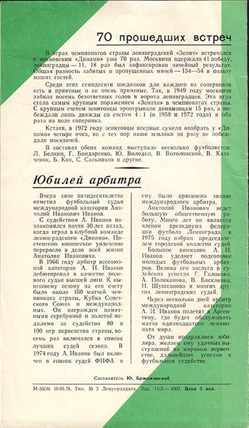Зенит (Ленинград) - Динамо (Москва) 1:1