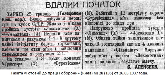 Локомотив (Харьков) - Авангард - Кировский завод (Ленинград) 2:1