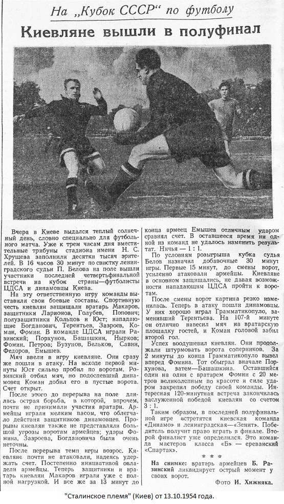 Динамо (Киев) - ЦДСА (Москва) 3:1 д.в.