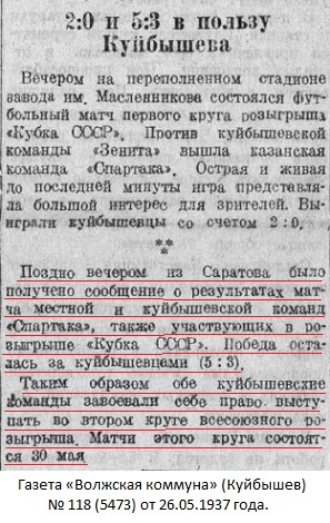 Спартак (Саратов) - Спартак (Куйбышев) 3:5 д.в.