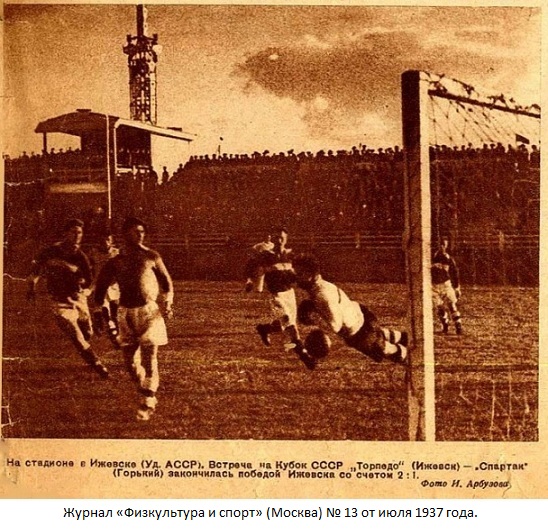Торпедо - мотоциклетный завод (Ижевск) - Спартак (Горький) 2:1