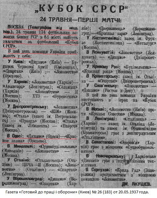 Динамо (Одесса) - Красное Знамя (Орехово-Зуево) 7:0