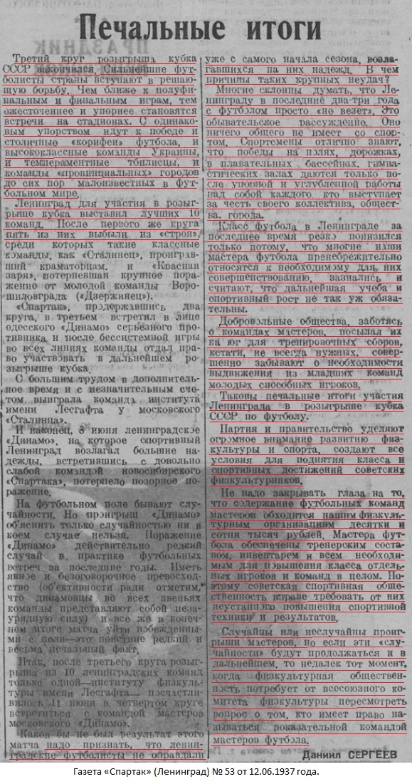 Металлический Завод им. И.В. Сталина (Ленинград) - Сталинец (Харьков) 2:5