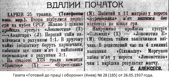Трактор (Харьков) - Буревестник (Москва) 1:0