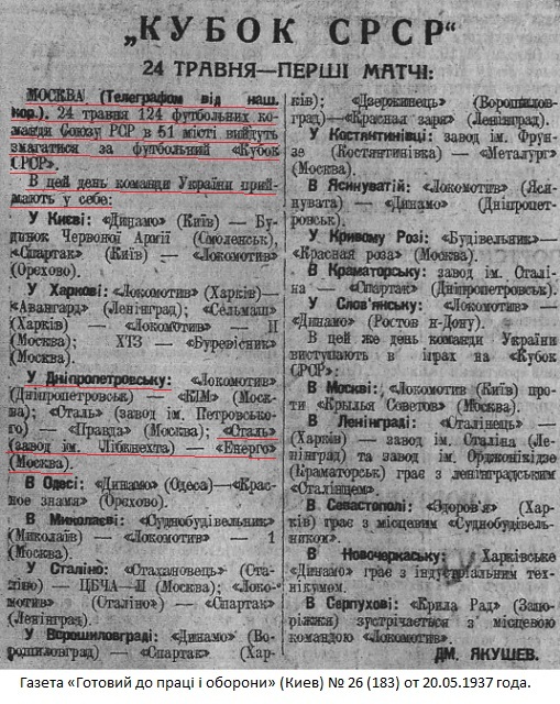 Сталь - завод им. К.Либкнехта (Днепропетровск) - Энергия (Москва) 0:2
