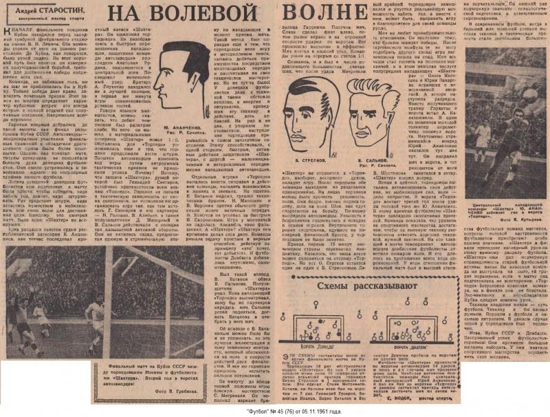 Торпедо (Москва) - Шахтёр (Сталино) 1:3. Нажмите, чтобы посмотреть истинный размер рисунка