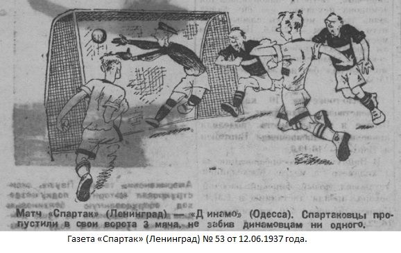 Спартак (Ленинград) - Динамо (Одесса) 0:3