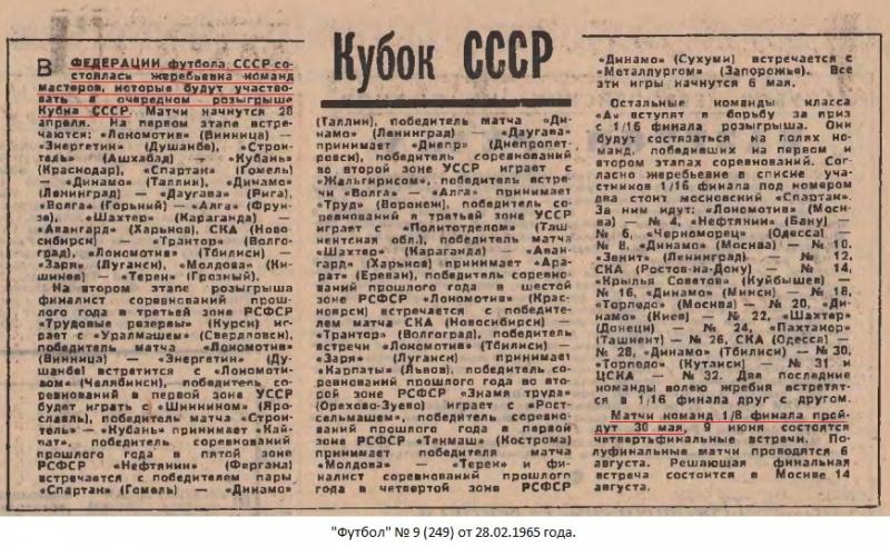 Динамо (Москва) - Динамо (Ленинград) 1:2. Нажмите, чтобы посмотреть истинный размер рисунка