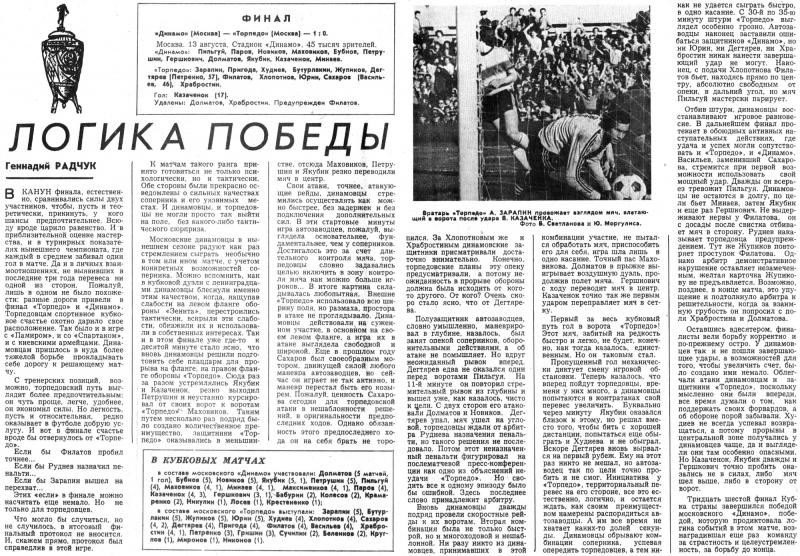 Динамо (Москва) - Торпедо (Москва) 1:0