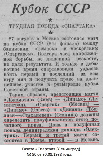 Динамо (Ленинград) - Локомотив (Киев) 4:2