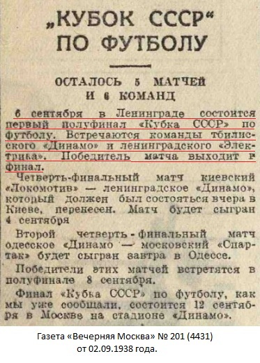 Электрик (Ленинград) - Динамо (Тбилиси) 2:1