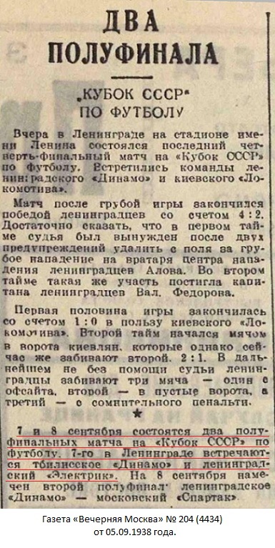 Электрик (Ленинград) - Динамо (Тбилиси) 2:1