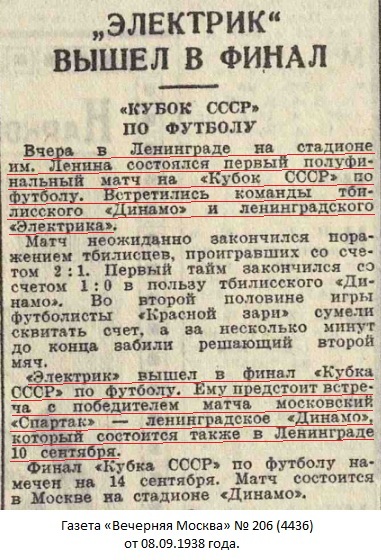 Динамо (Ленинград) - Спартак (Москва) 0:1