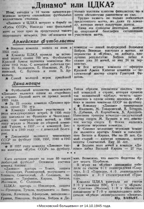 ЦДКА (Москва) - Динамо (Москва) 2:1