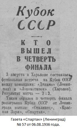 Локомотив (Харьков) - Динамо (Ленинград) -:- 2:2 д.в. аннул.