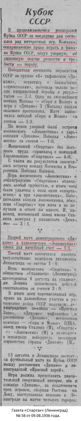 Локомотив (Харьков) - Динамо (Ленинград) 1:1 д.в.