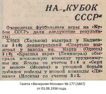 Завод им. А.Марти (Николаев) - Спартак (Ленинград) 0:3