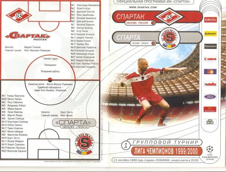 Спартак (Россия) - Спарта (Чехия) 1:1