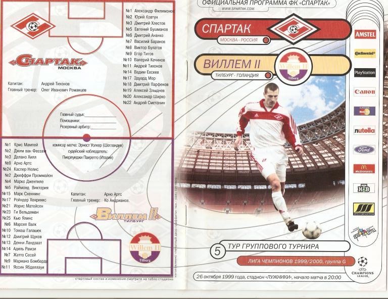 Спартак (Россия) - Виллем II (Голландия) 1:1