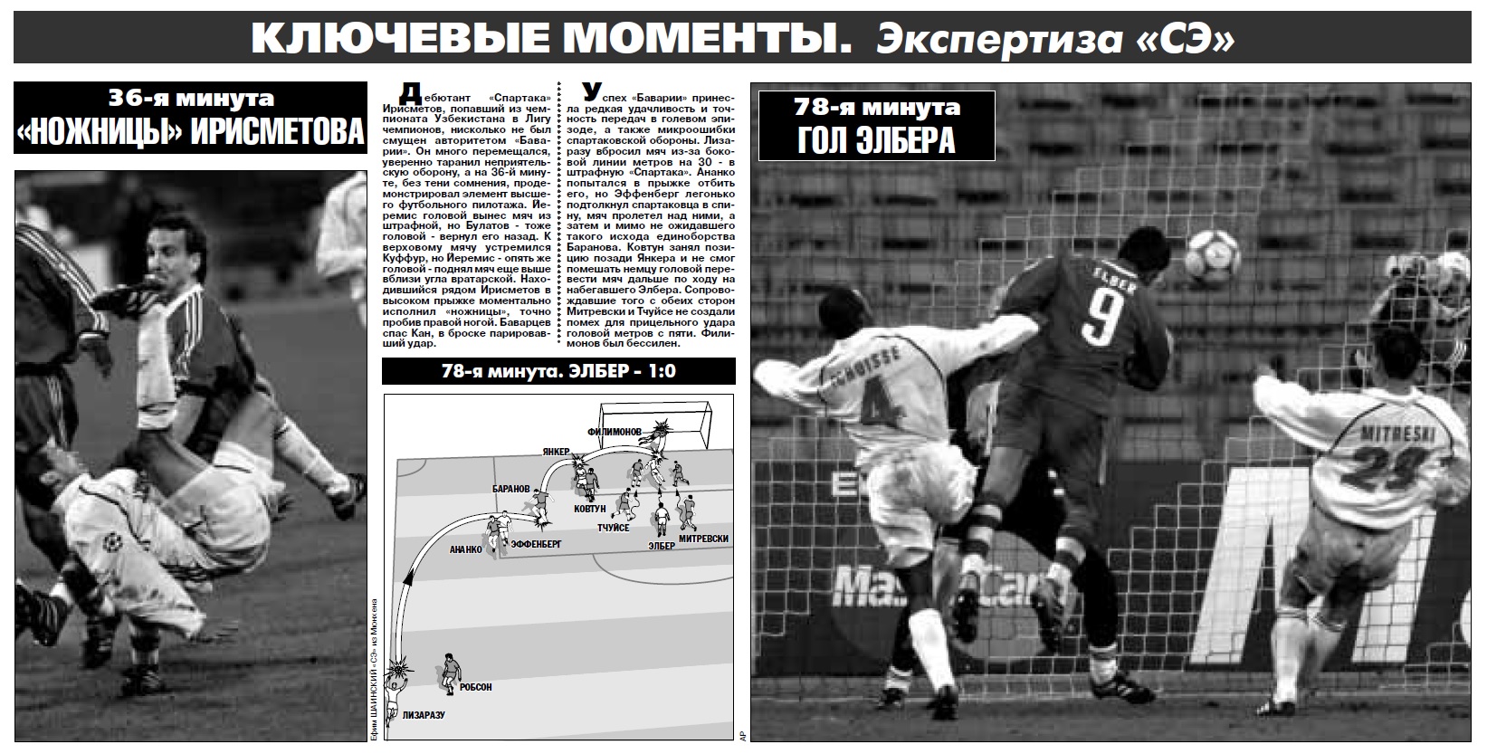 Бавария (Германия) - Спартак (Россия) 1:0. Нажмите, чтобы посмотреть истинный размер рисунка